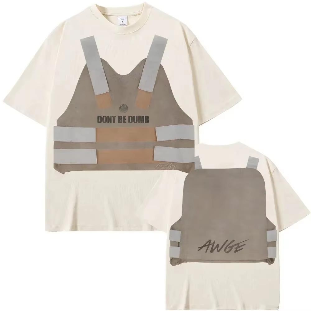 2026 New ASAP Rocky Men T-Shirt DBD Vest Pattern Print Cotton Comfortable T-Shirt Harajuku Hip Hop Streetwear Oversized Tshirt