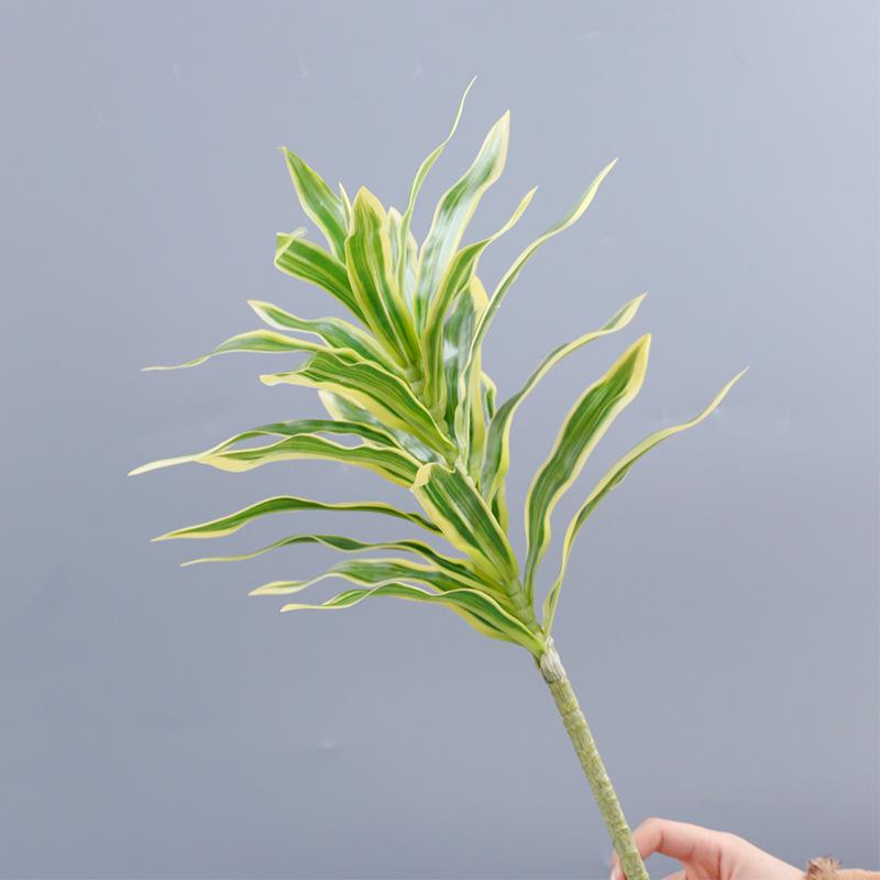 Yellow-edged Lily & Bamboo Artificial Floral Arrangement for Events & Decor