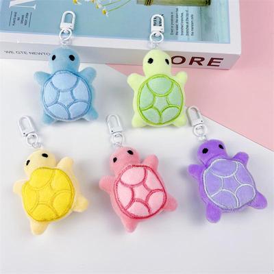 Xiaohongshu Niedliche kleine Schildkröte Cartoon-Puppe Rucksackanhänger Haarnadel & Bekleidungsaccessoires für Kinder