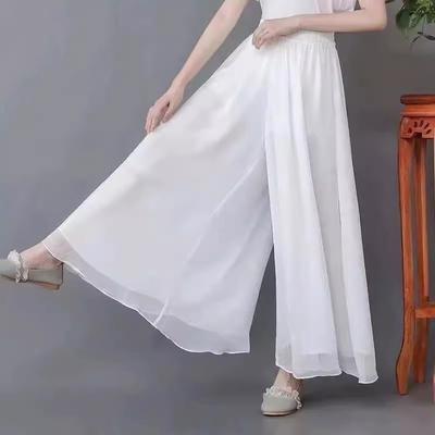 1PC Tenké nohavice Nohavice Šifónové nohavice Široké nohavice Polyester Dámske Splývavé Swing Priedušné Voľné