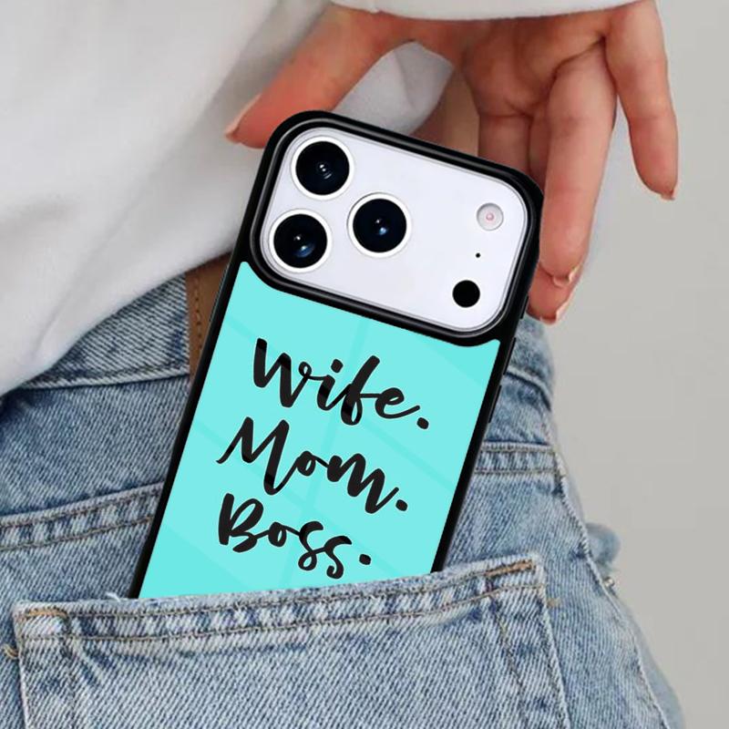 Wife Mom Boss Mum TPU Phone Case for iPhone 17ProMax 12 13 14 15 16e 17 Pro Max Plus Air Cover