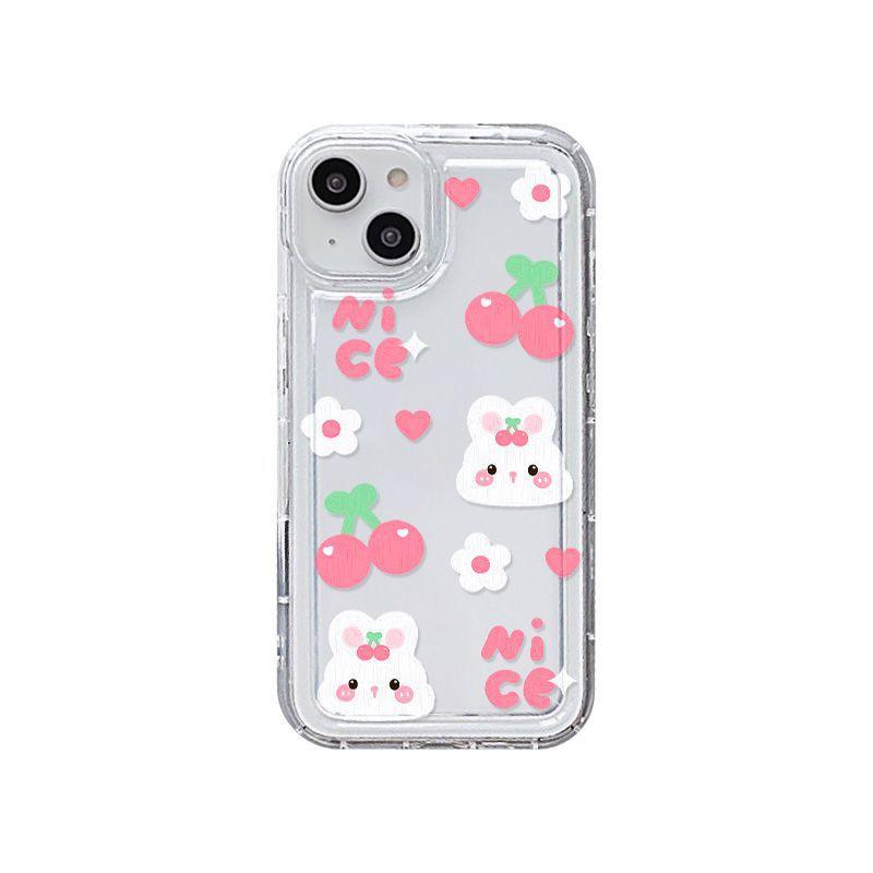 Girl heart bunny for iPhone17promax mobile phone case Apple 16 soft case 14/13 airbag 15