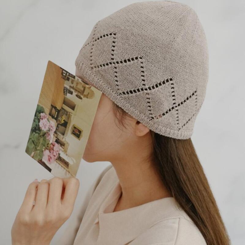 Women's Short Beanie Argyle Punching Hat