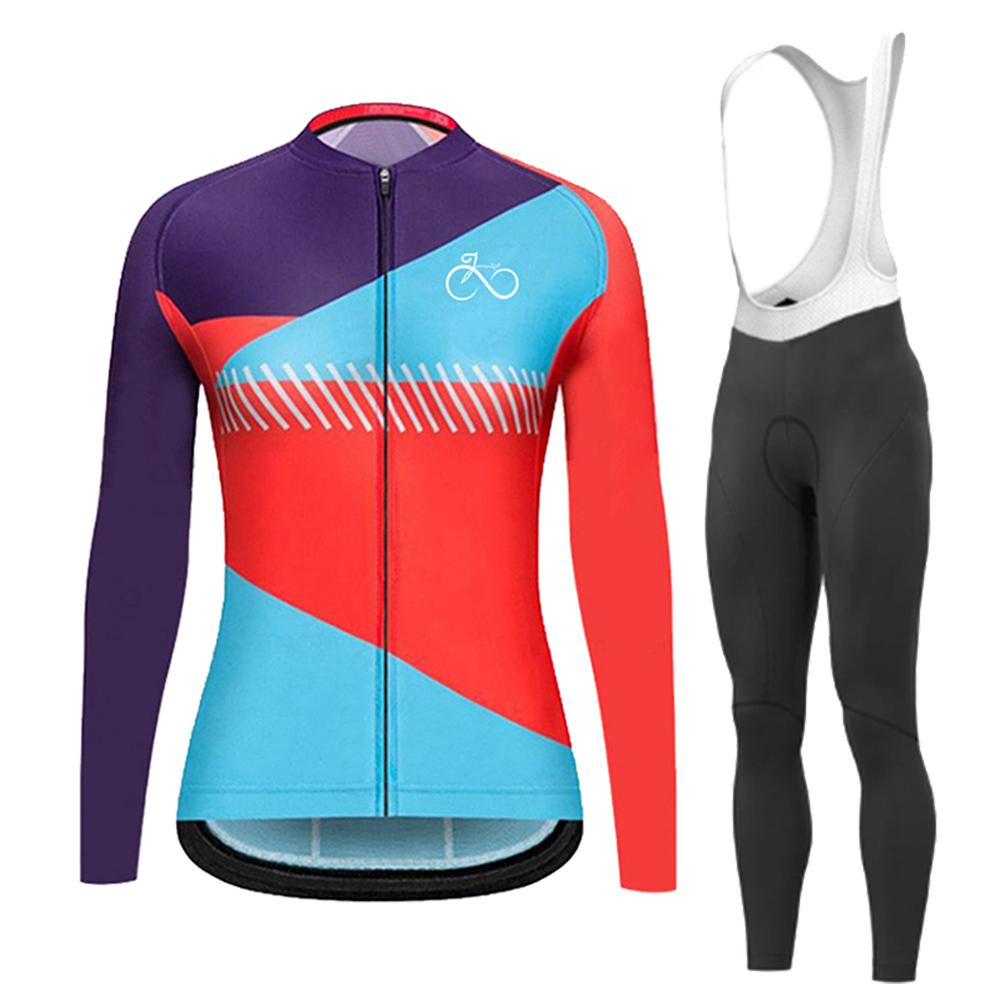 Summer 2026 Fashion Long Sleeves Cycling Jersey Set Breathable Quick Dry Bicycle Jersey Women's Outdoor Sport Mountain Road Bike Cycling Clothing