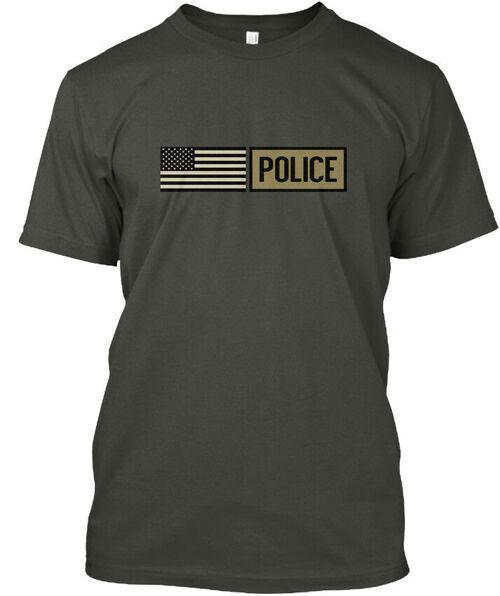 

Police Tactical Flag T-Shirt Made in the USA Size S to 5XL Unisex T-Shirt XXXL