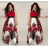 Elegant 2019 Floral Print Sleeveless Maxi Dress For Women In Plus Size Cotton Blend