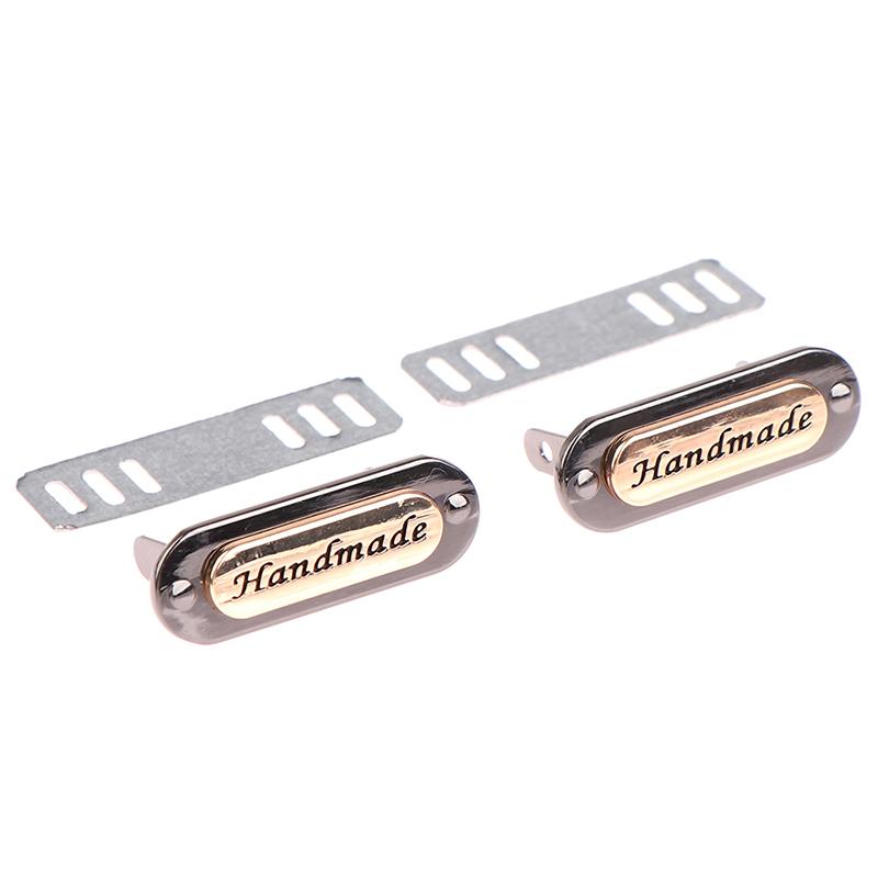 

2 шт. Металлические бирки ручной работы Овальные для одежды, джинсов, обуви, сумок, аксессуаров, ручная работа, печатные этикетки, поделки своими руками 2PCS