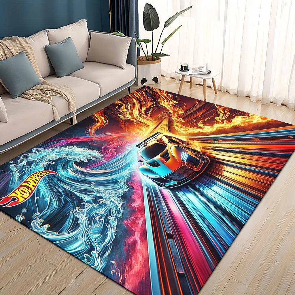 Hot Wheels 27 Style New Racing Car Cartoon Carpet Rug for Living Room Bedroom Home Sofa Decoration,Kids Play Non-slip Floor Mat