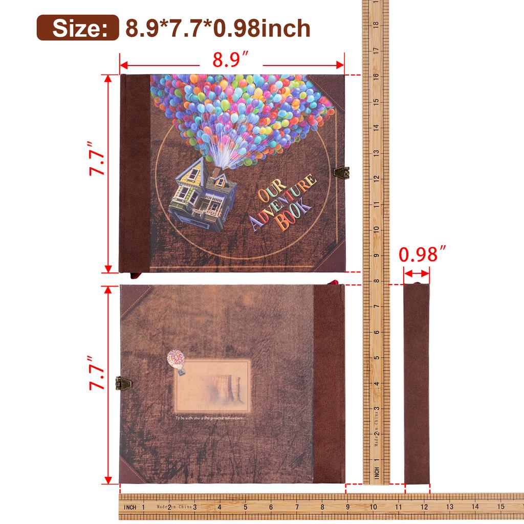 146 Seiten DIY Handgemachtes Fotoalbum Scrapbook Unser Abenteuerbuch Retro Kraft Album Jubiläum Hochzeit Erinnerung Muttertagsgeschenk