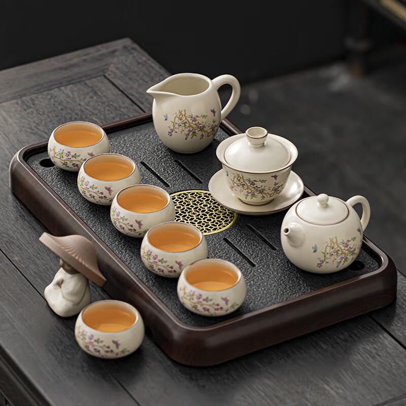 Ailan Huijia Ru Kiln Ceramic Gongfu Tea Set 10-piece
