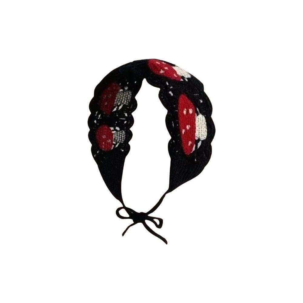 

Cartoon Design Crochet Hair Bands Knit Fabric Hair Scarf Fashion Knit Headband Holiday Season чорний