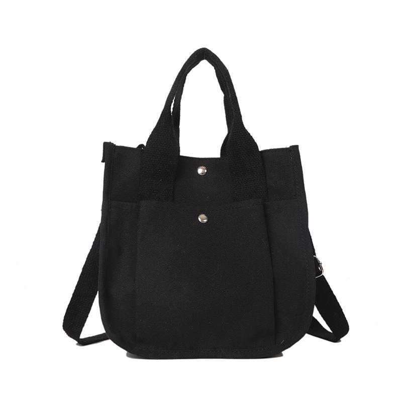 2025 Canvas Small Bag Girls Shoulder Small Square Bag Summer Handbag Student Solid Color Casual Japanese Messenger Bag