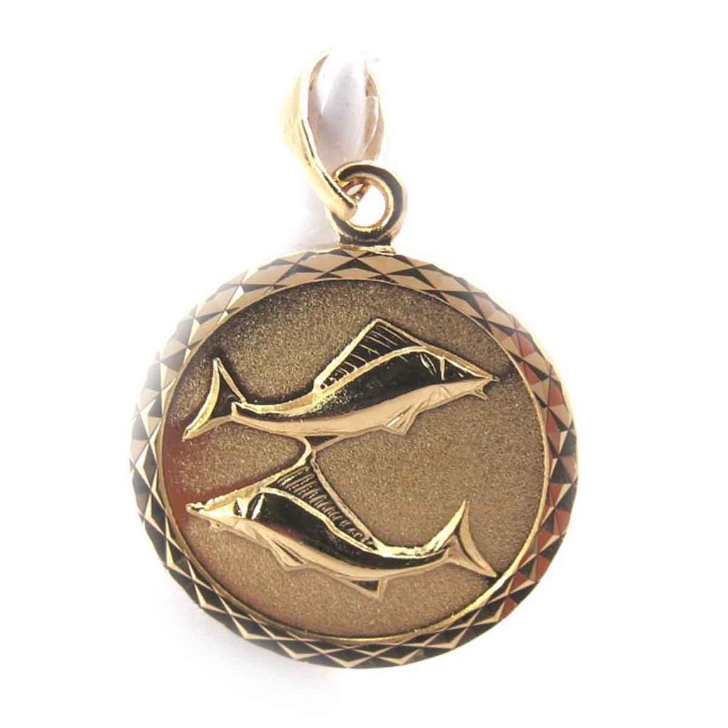 Les Trésors De Lily [B8493] - Gold Plated 'Fish' Pendant - 17 Mm