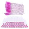 NEW Leopard Style Reusable Eyebrow Brush Tube Eyelash Extension Applicator Disposable Mascara Wand Diamond Eyelash Brush Tube