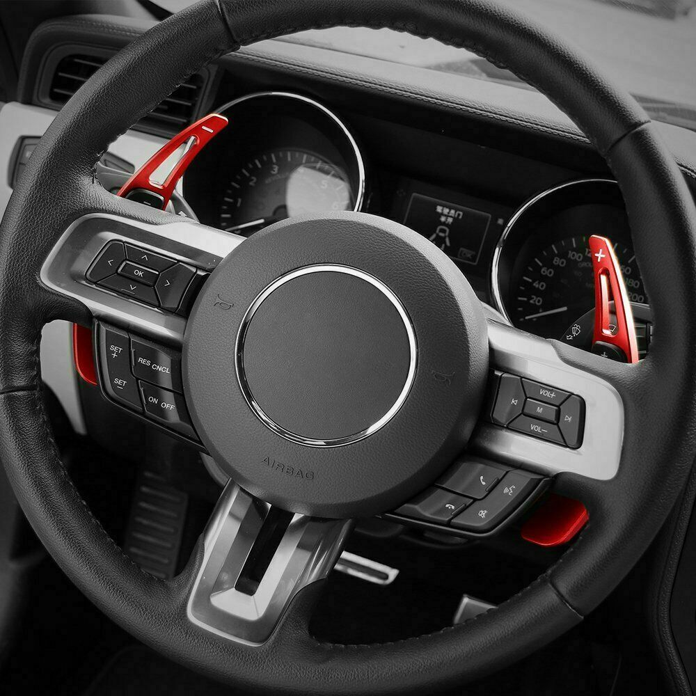 For 2015+ Ford Mustang Steering Wheel Shift Paddle Extended Shifter Trim Cover R