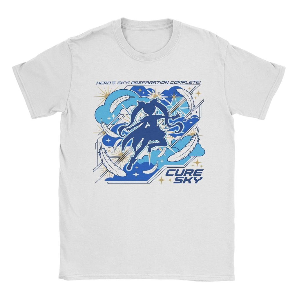 Novelty Anime Sky Precure Tshirt For Unisex Crew Neck Pure Cotton T Shirts Short Sleeve Tee Shirt Gift Idea Clothes