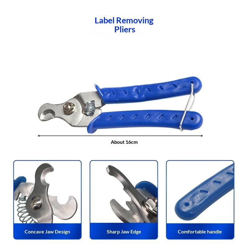 Livestock Ear Tag Remover Pliers Rust Resistant Carbon Steel Tool for Cattle Sheep Goat Pig Animal Raising Farm