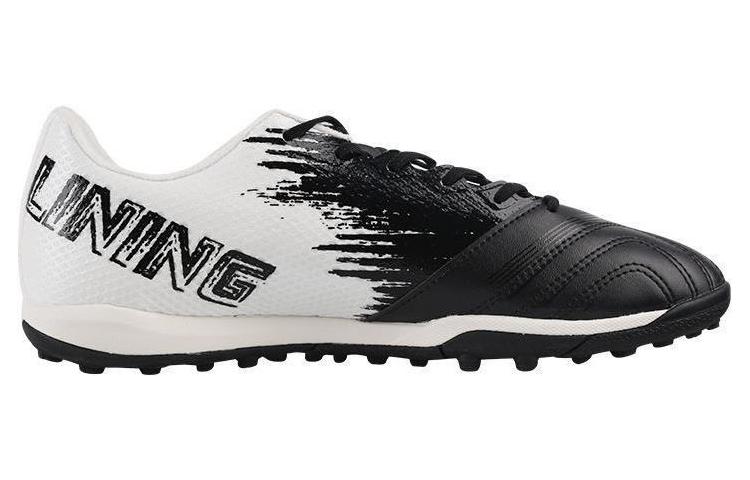 Li Ning Artificial Turf AG Artificial Ground Slip Resistant Abrasion Resistant Soccer Shoes Men's White Black YSTT011-1