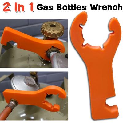 2-in-1 Gasfles Sleutel Gas Sleutel Past op Gasregulator Drukregelaar Camper Caravan RV Buiten Kamperen Gasfles Sleutels