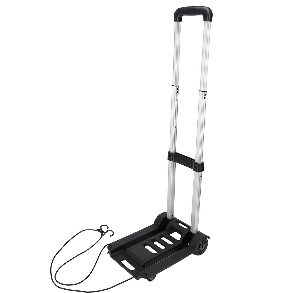 Faltbarer Handwagen 200 lbs 4-Rad-Wagen Zusammenklappbarer Gepäck-Rollwagen Erhöhte Stabilität Leicht zu bewegen für Reisen Einkaufen