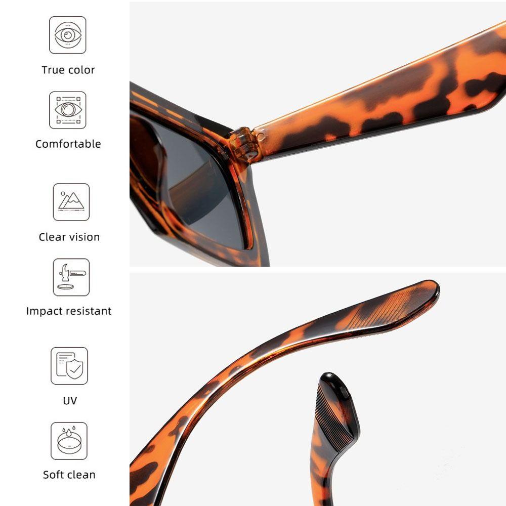 Sun-Protective Square Frame Sunglasses Punk UV Resistant Eyewear  for Women Men