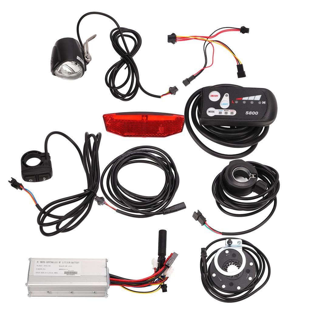 36V 48V 750W 25A Controller Kit S800 Display Front Rear Lights 2 In 1 Switch Configuration for 750W Motor Electric