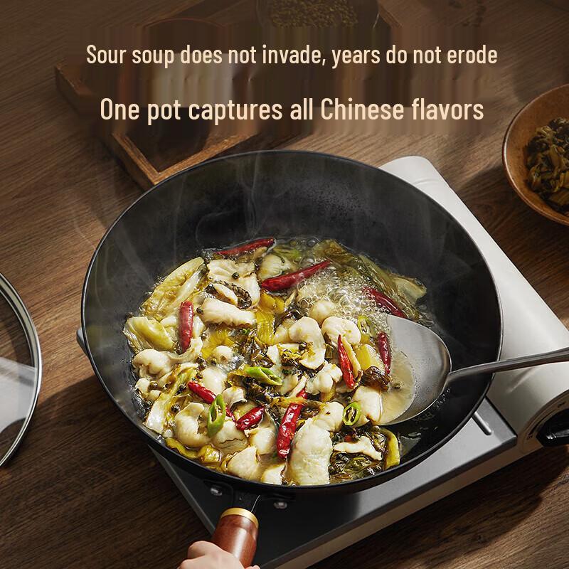 SUPOR 30cm Non-Coated Cast Iron Wok