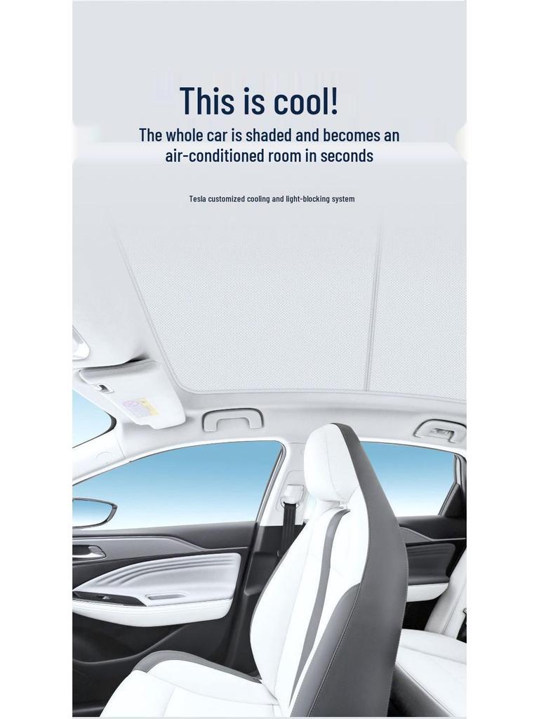 Jike 007 GT Sunroof Sunshade for 25-Year-Old Model - Ice Crystal Protection & Heat Insulation Interior Accessory