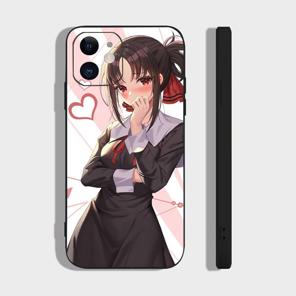 Shinomiya Kaguya Anime Kaguya-sama Love Is War Phone Case For IPhone 17 Air 16 15 14 13 Pro Max 11 12 Black Silicone Cover