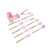 13Pcs Silicone Utensils Set Good Insulation Wooden Handle Food Grade Silicone Nonstick Utensils Set for Home Camping
