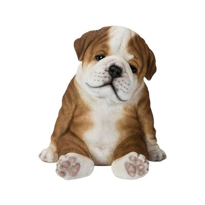 Woovia Sitting Napping Bulldog 26 X 26 X Cm Doll Figure Ornament Animal Garden Decoration Dog H21090 (Large) 28.5
