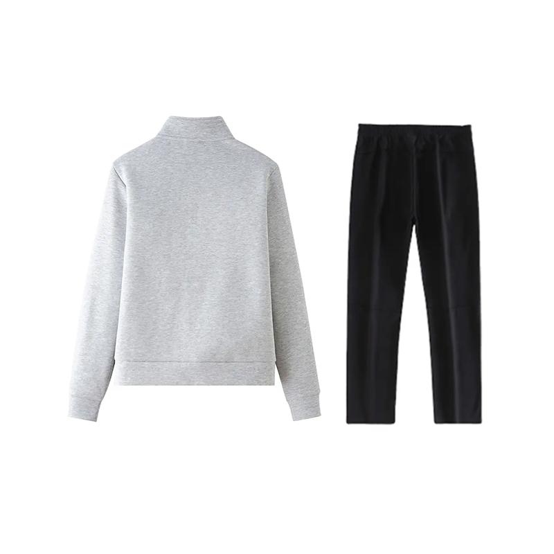 Li Ning Plain Logo Minimalist Running Fitness Comfortable Versatile Stand Collar Cardigan Sweatshirt Casual Sports Suit YWDV349-2+AKLU881-1