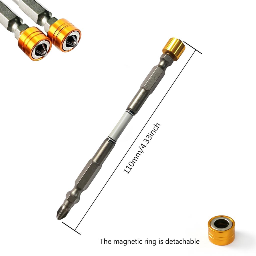 1-10pcs Double Hex Shank Screwdriver Bit, Cross Head for Drywall Screws, Electric Screwdriver Accessory for DIY & Construction