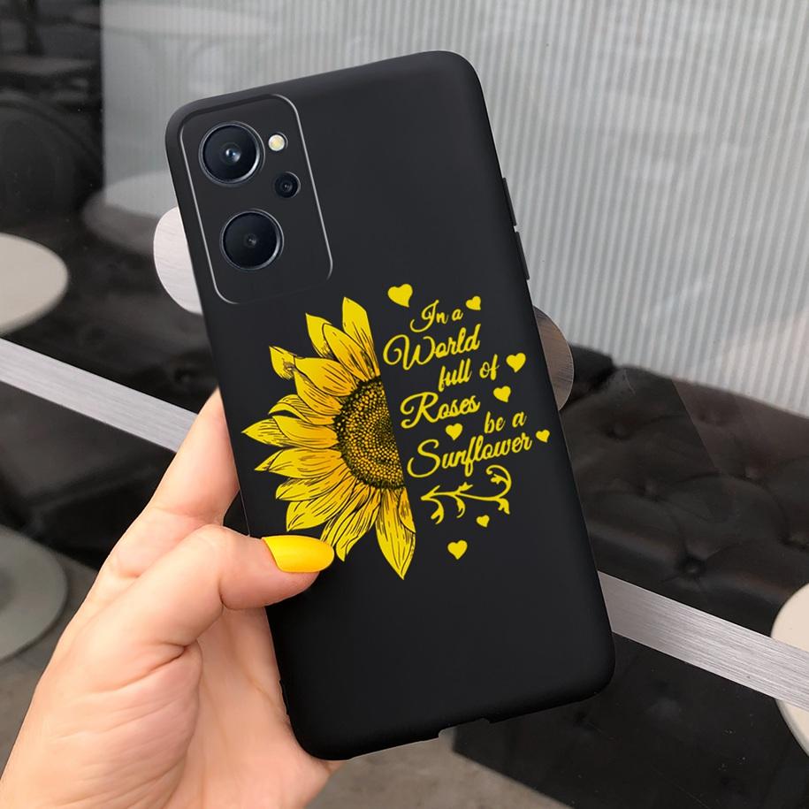 For Realme 9 Case 2022 For Realme 9i Cover Fashion Sunflower Painted Soft Silicone Phone Case For Realme9i Realme9 RMX3521 Funda