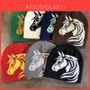 Horse Year Pony Knit Hat With Warmth And Adjustable Fit For Street Style And Casual Wear