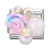 Fashion Cherry Flower Heart Star Dreamy Shiny Zircon Y2K Italian Charm Links Fit 9mm Bracelet Stainless Steel DIY Making Jewelry