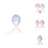 Premium Women Short Ram Rem Cosplay Wig With Stylish Adornment And Heat Resistant Synthetic Bob Hair