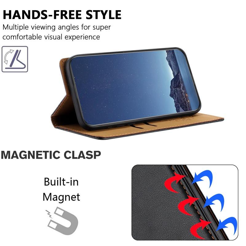 Flip Leather Case For Xiaomi Poco X6 F6 M6 X7 M7 Pro 4G 5G Phone Cover With Wallet Card Slot Holder