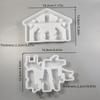 2Pcs Christmas Theme Silicone Molds Candle Holder Molds for Candle Holder Plaster Decoration, Epoxy Resin Silicone Molds