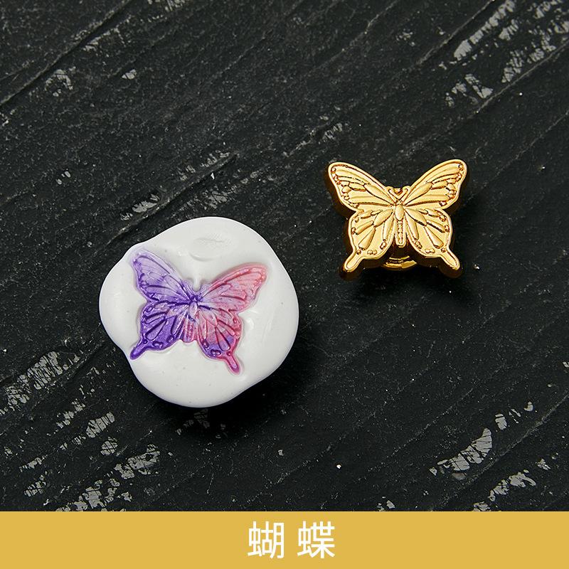 20 Kinds of Design Seal Copper Head Creative Handmade DIY Round Shaped Enamel Wax Grain Seal Relief Seal Art Series Supplies