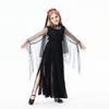 Halloween Kinderkostüm Mädchen Dunkler Dämon Geisterbraut Langes Kleid Vampir Hexe Europäisches und Amerikanisches Lustiges Showkostüm