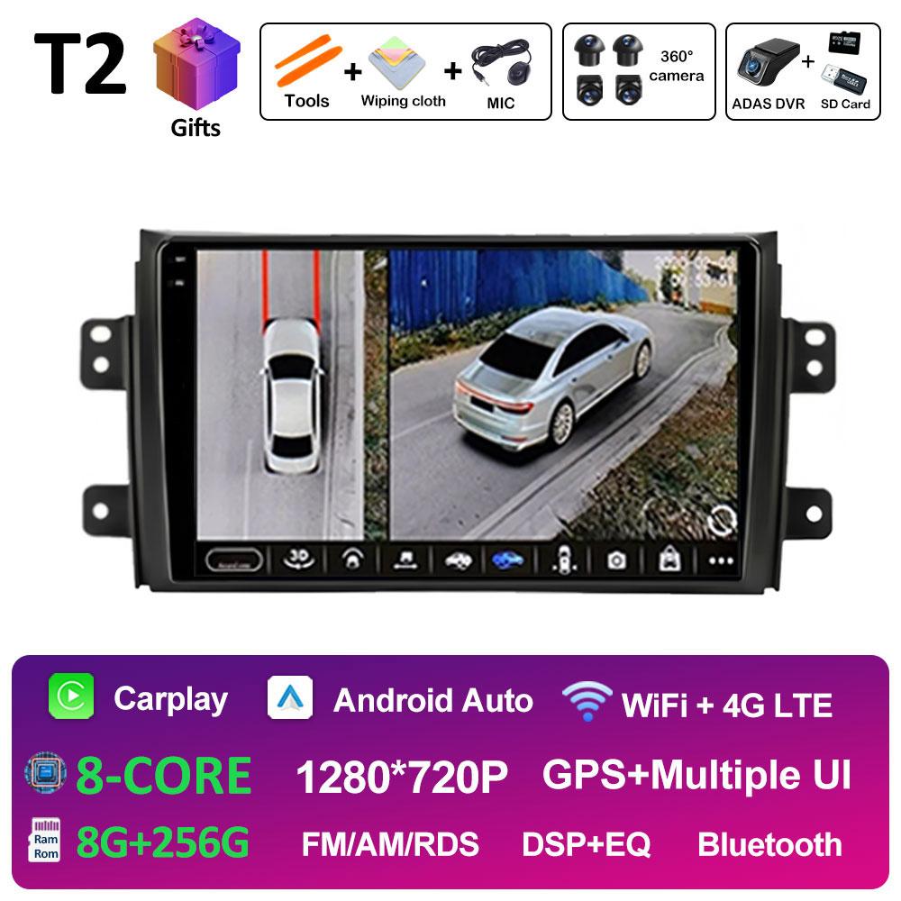 Wireless Carplay Android Intelligent System For Suzuki SX4 SX 4 2006 2007 2008 2009 - 2013 Bluetooth QLED IPS Screen Accessories