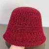 New Striped Lace-up Knitted Pullover Hat Women's Spring and Autumn Fashion Wool Fisherman Hat