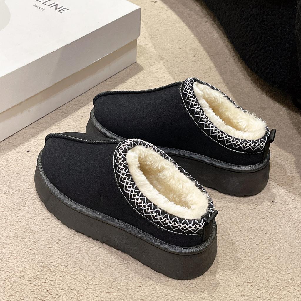 Fashion Snowy Boots for Women In 2025 Winter New  Plus Thick Solid Bundled Plus Half Casual Cotton Shoes Snow Boots