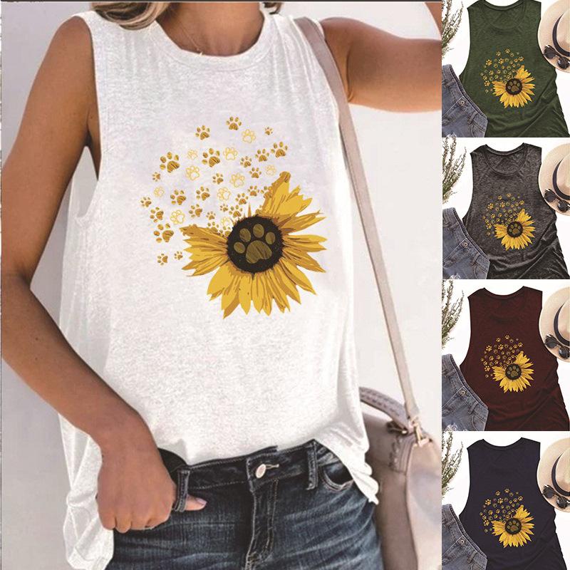 

Весенне-летняя женская повседневная футболка без рукавов с жилетом