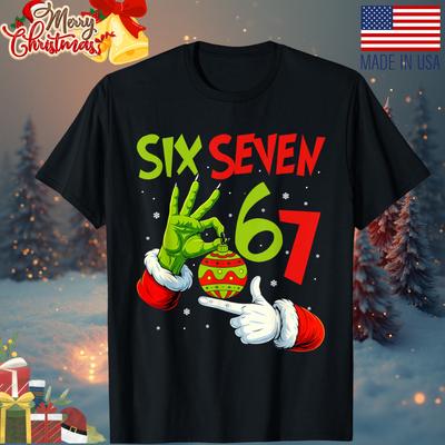 Trending Six Seven Meme 6 7 Christmas 67 Xmas Unisex T-Shirt Size S-5XL Unisex T-Shirt