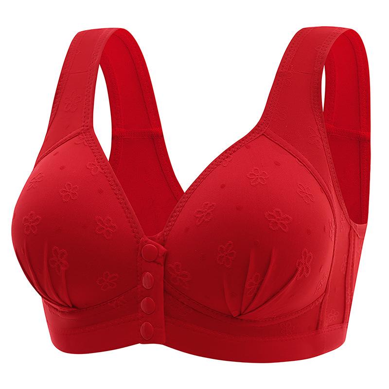 Plus Size Front Closure Wireless Push-Up Seamless Tank-Style Back Women's Underwear