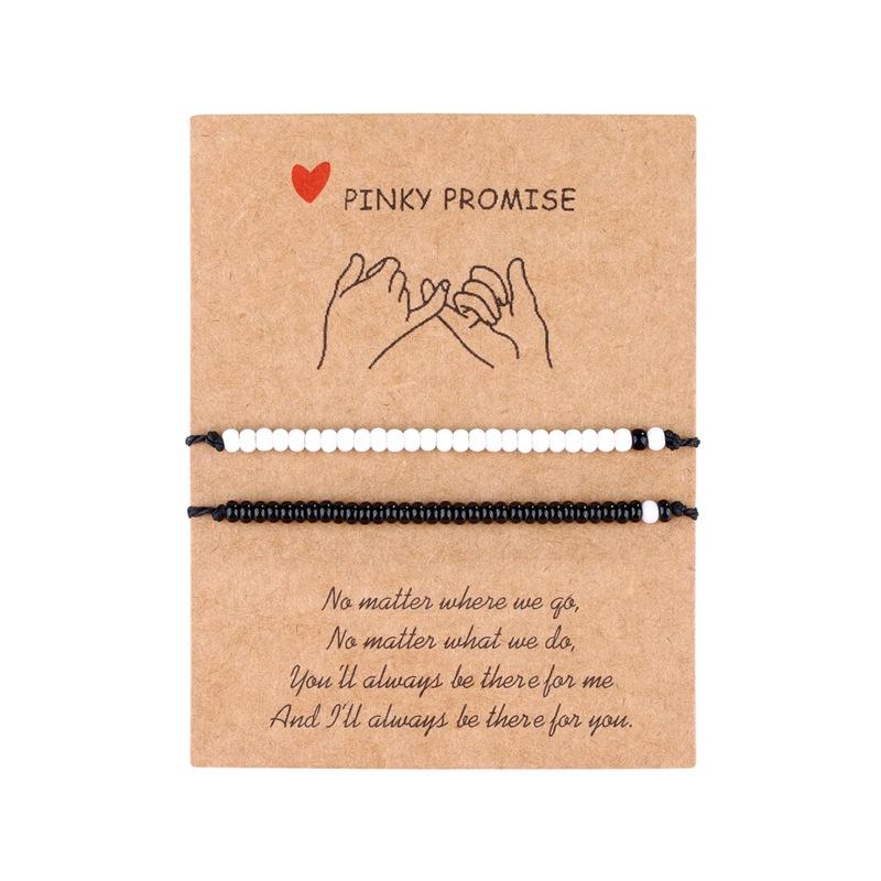 JYL TS Bracelet  Bohemian Morse Code Weave With Card Invokes Mystery & Connection