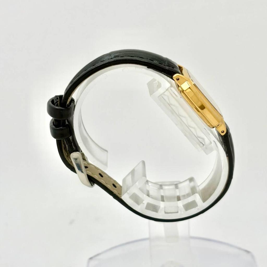 Used [New Battery] CITIZEN EXCEED Women's Watch Gold Rectangular 4-103765 1030277 New Belt
