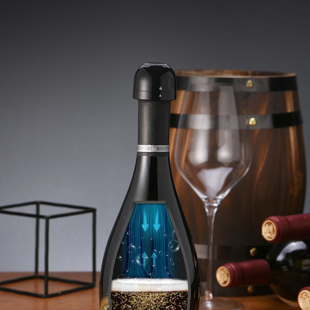 Augenblick Champagne Bottle Stopper, Silicone Vacuum Bottle Stopper For Wine Prosecco Champagne Sparkling